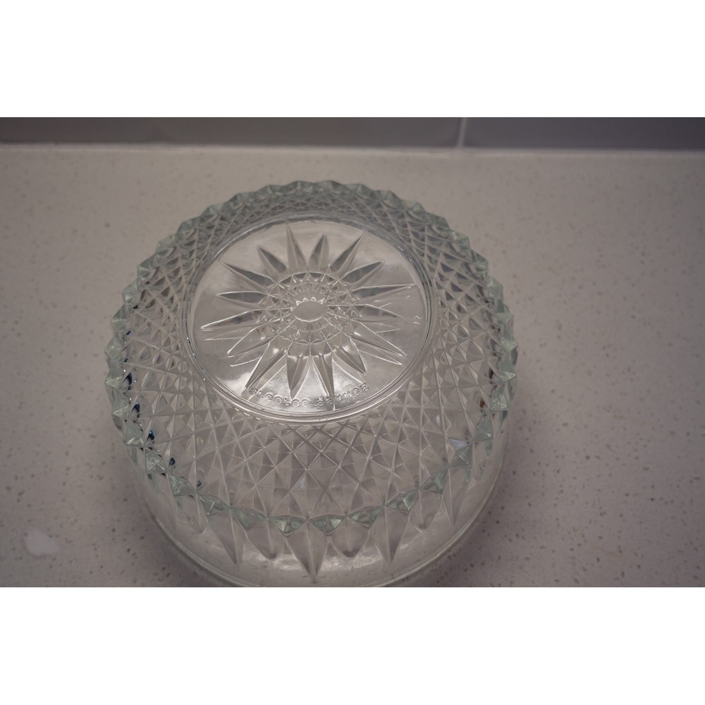Crystal Starburst Glass Bowl Cut Clear Serving  Bowl Centerpiece‎ Decor - Picture 5 of 9